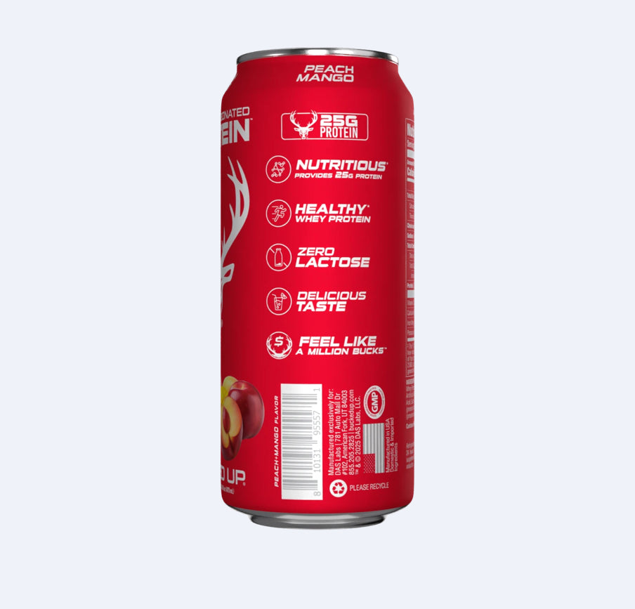 Bucked Up: Lightly Carbonated Protein Drink (1 Case / 12 Cans)